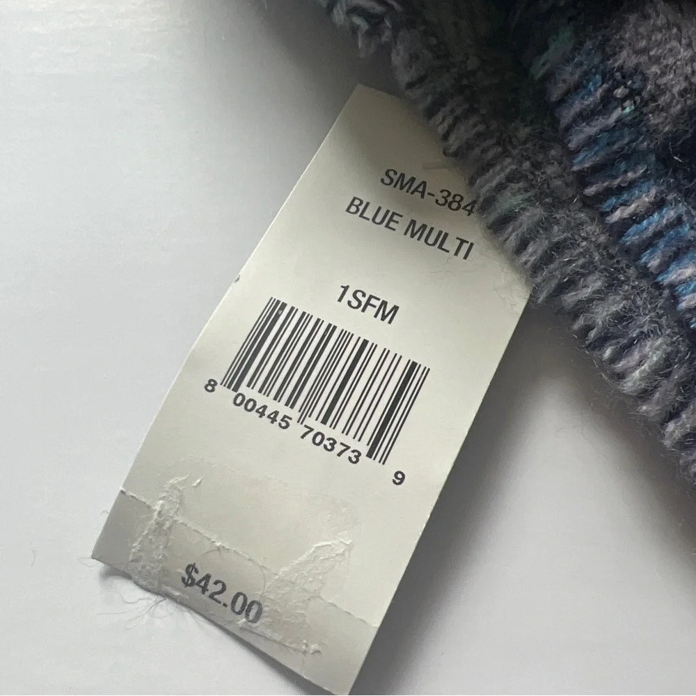 Steve Madden Women's Blue Rose Jacquard Blanket Scarf - One Size - Picture 2 of 2